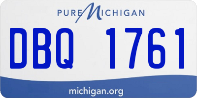 MI license plate DBQ1761