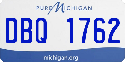 MI license plate DBQ1762