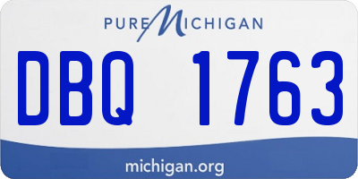 MI license plate DBQ1763