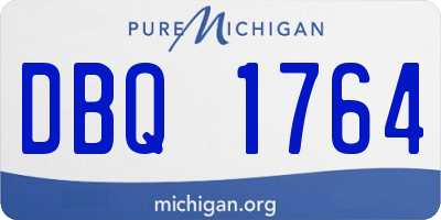 MI license plate DBQ1764