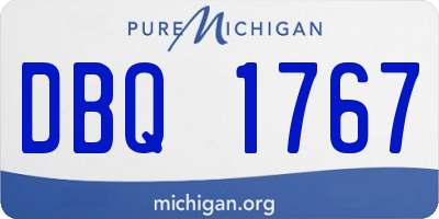 MI license plate DBQ1767
