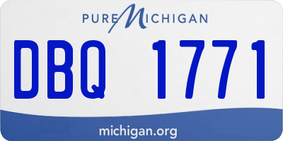 MI license plate DBQ1771