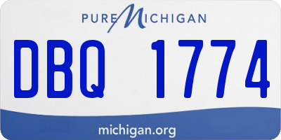 MI license plate DBQ1774