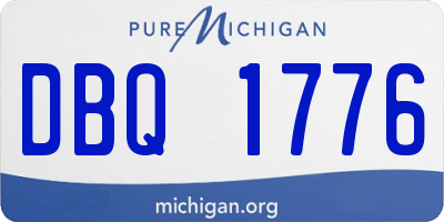 MI license plate DBQ1776
