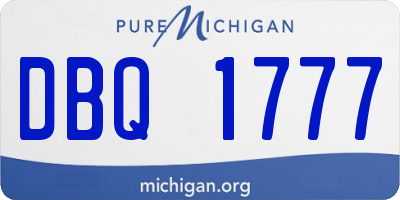 MI license plate DBQ1777