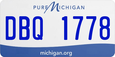 MI license plate DBQ1778