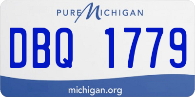 MI license plate DBQ1779