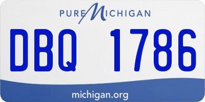 MI license plate DBQ1786