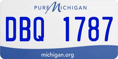 MI license plate DBQ1787
