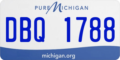 MI license plate DBQ1788