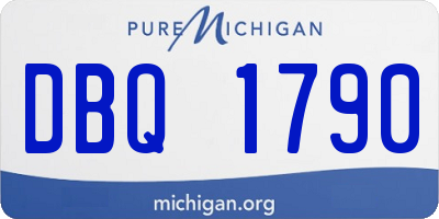 MI license plate DBQ1790