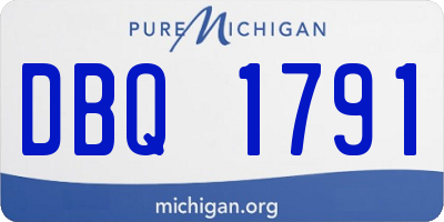 MI license plate DBQ1791