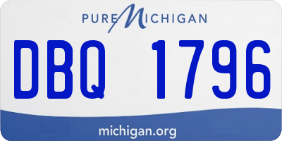 MI license plate DBQ1796