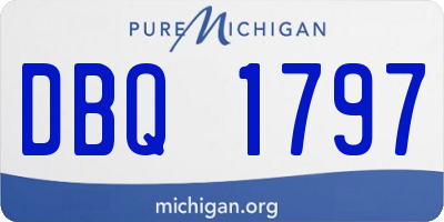 MI license plate DBQ1797