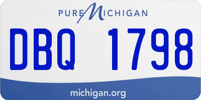 MI license plate DBQ1798