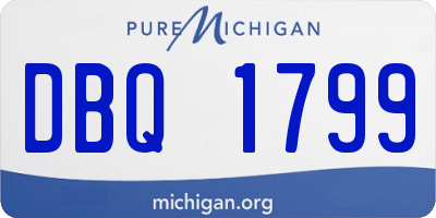 MI license plate DBQ1799