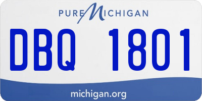 MI license plate DBQ1801