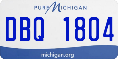 MI license plate DBQ1804