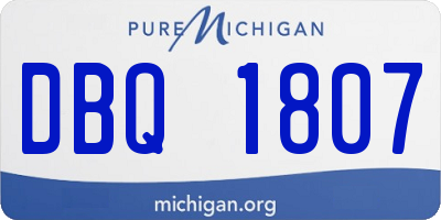 MI license plate DBQ1807