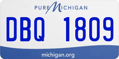 MI license plate DBQ1809