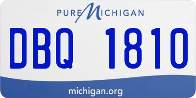 MI license plate DBQ1810