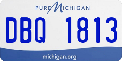 MI license plate DBQ1813