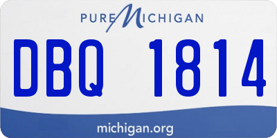 MI license plate DBQ1814
