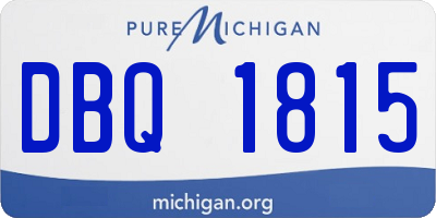 MI license plate DBQ1815