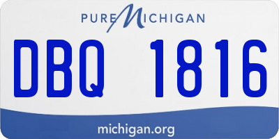 MI license plate DBQ1816