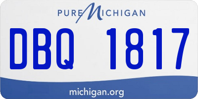 MI license plate DBQ1817