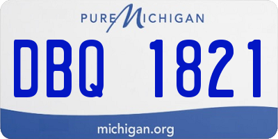 MI license plate DBQ1821