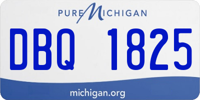 MI license plate DBQ1825