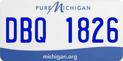 MI license plate DBQ1826