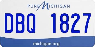 MI license plate DBQ1827