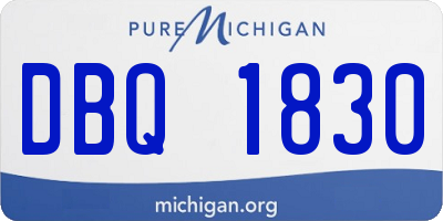 MI license plate DBQ1830