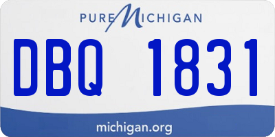 MI license plate DBQ1831