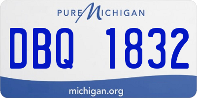 MI license plate DBQ1832
