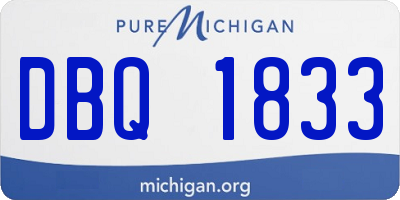 MI license plate DBQ1833