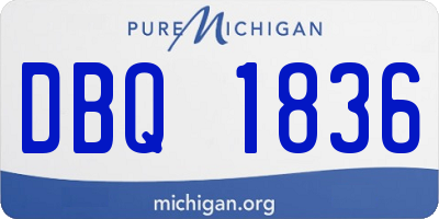 MI license plate DBQ1836