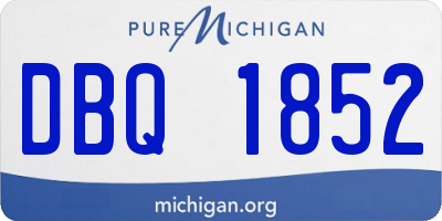 MI license plate DBQ1852