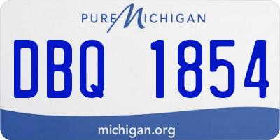 MI license plate DBQ1854