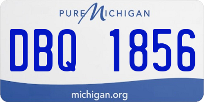 MI license plate DBQ1856
