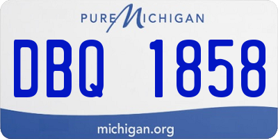 MI license plate DBQ1858