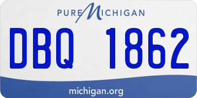 MI license plate DBQ1862