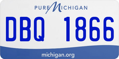 MI license plate DBQ1866