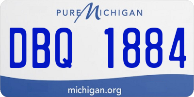 MI license plate DBQ1884