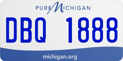 MI license plate DBQ1888