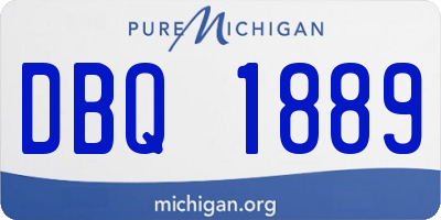 MI license plate DBQ1889