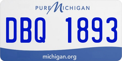 MI license plate DBQ1893