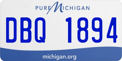 MI license plate DBQ1894